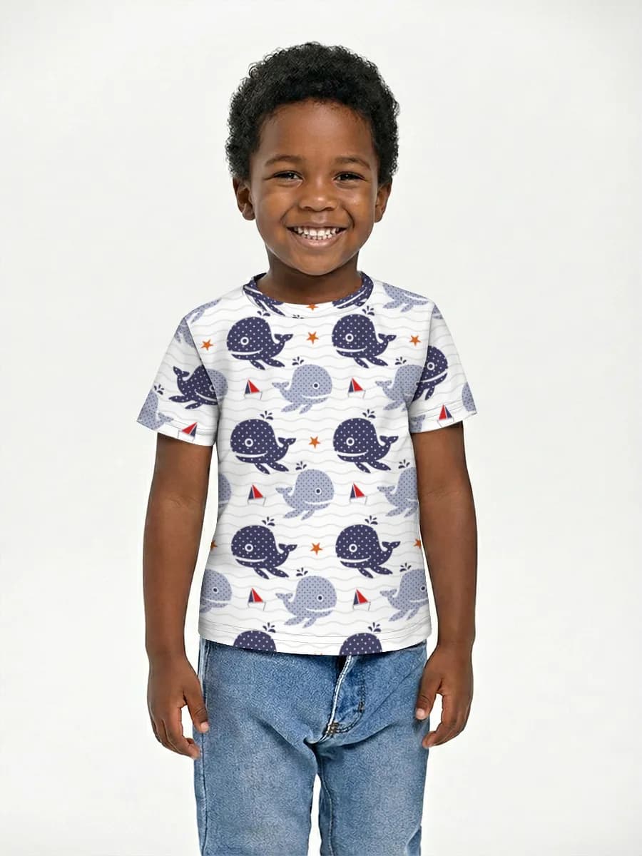 Boys' basic cotton T-shirt