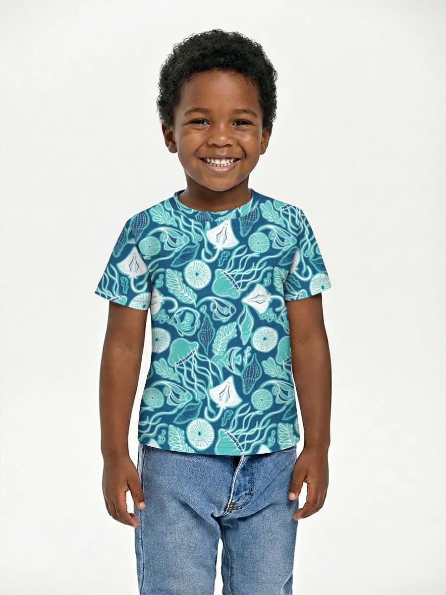 Boys' basic cotton T-shirt
