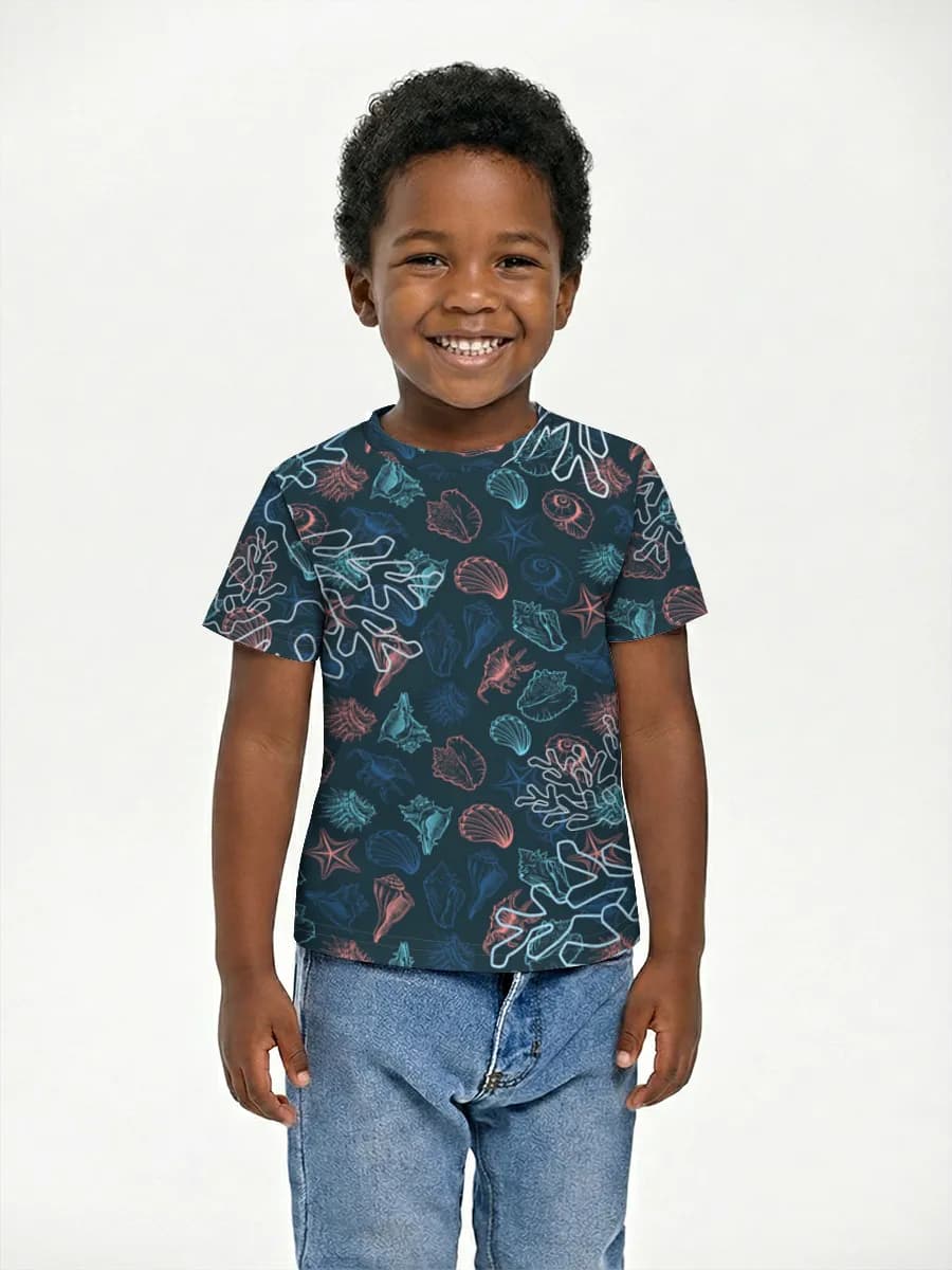 Boys' basic cotton T-shirt