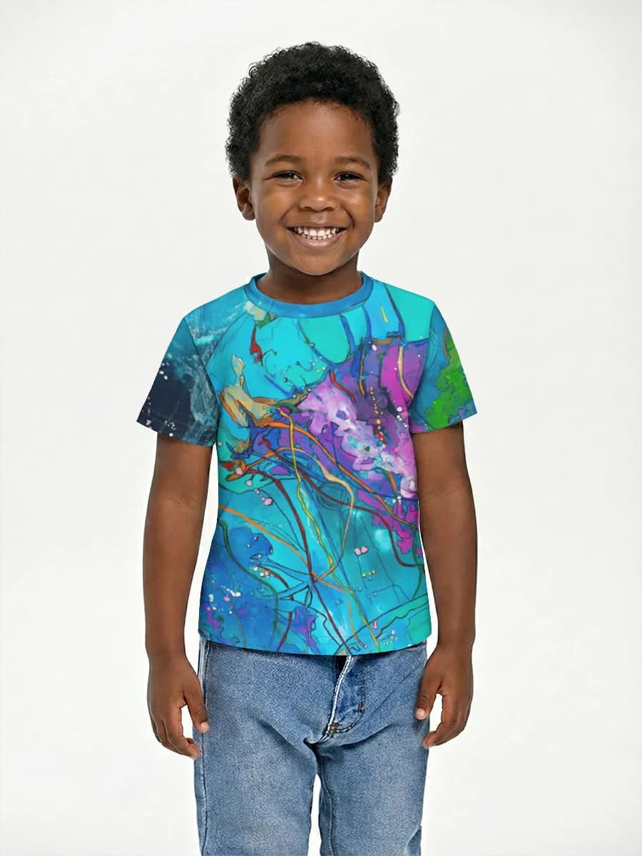 Boys' basic cotton T-shirt
