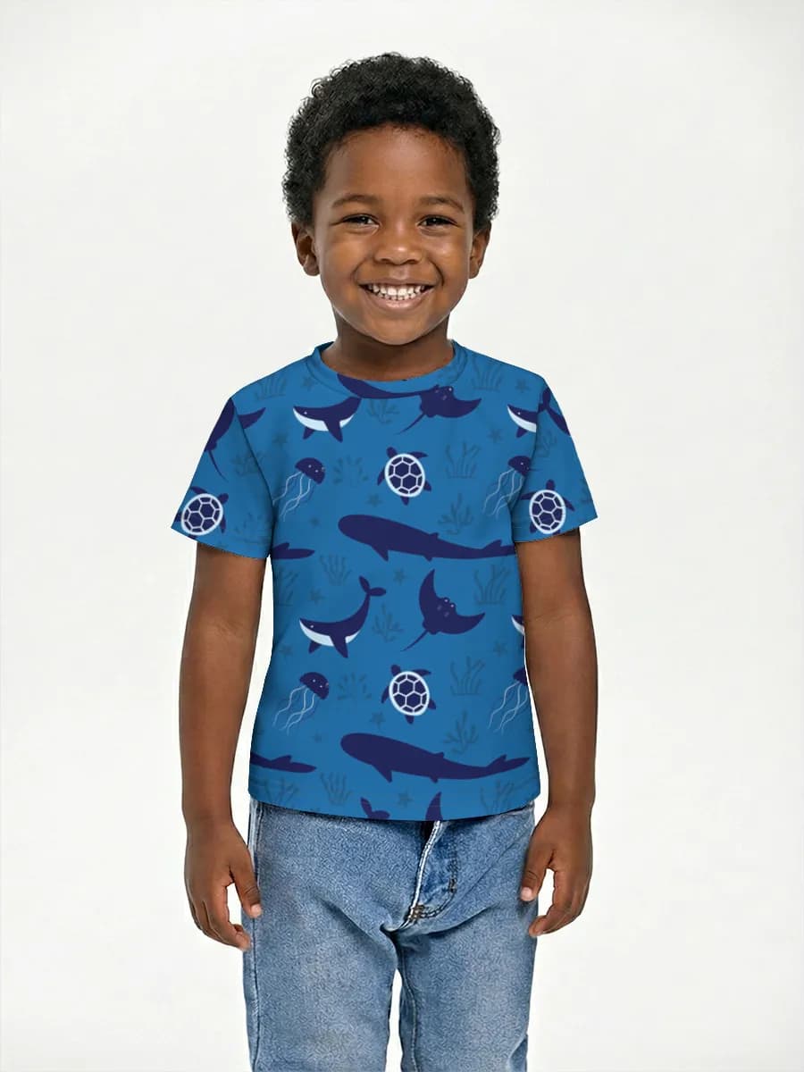 Boys' basic cotton T-shirt