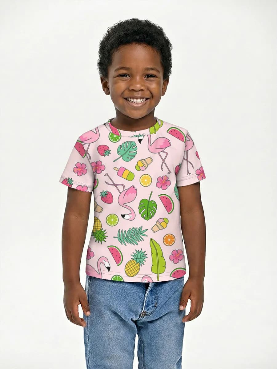 Boys' basic cotton T-shirt