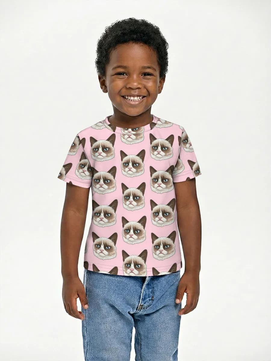 Boys' basic cotton T-shirt