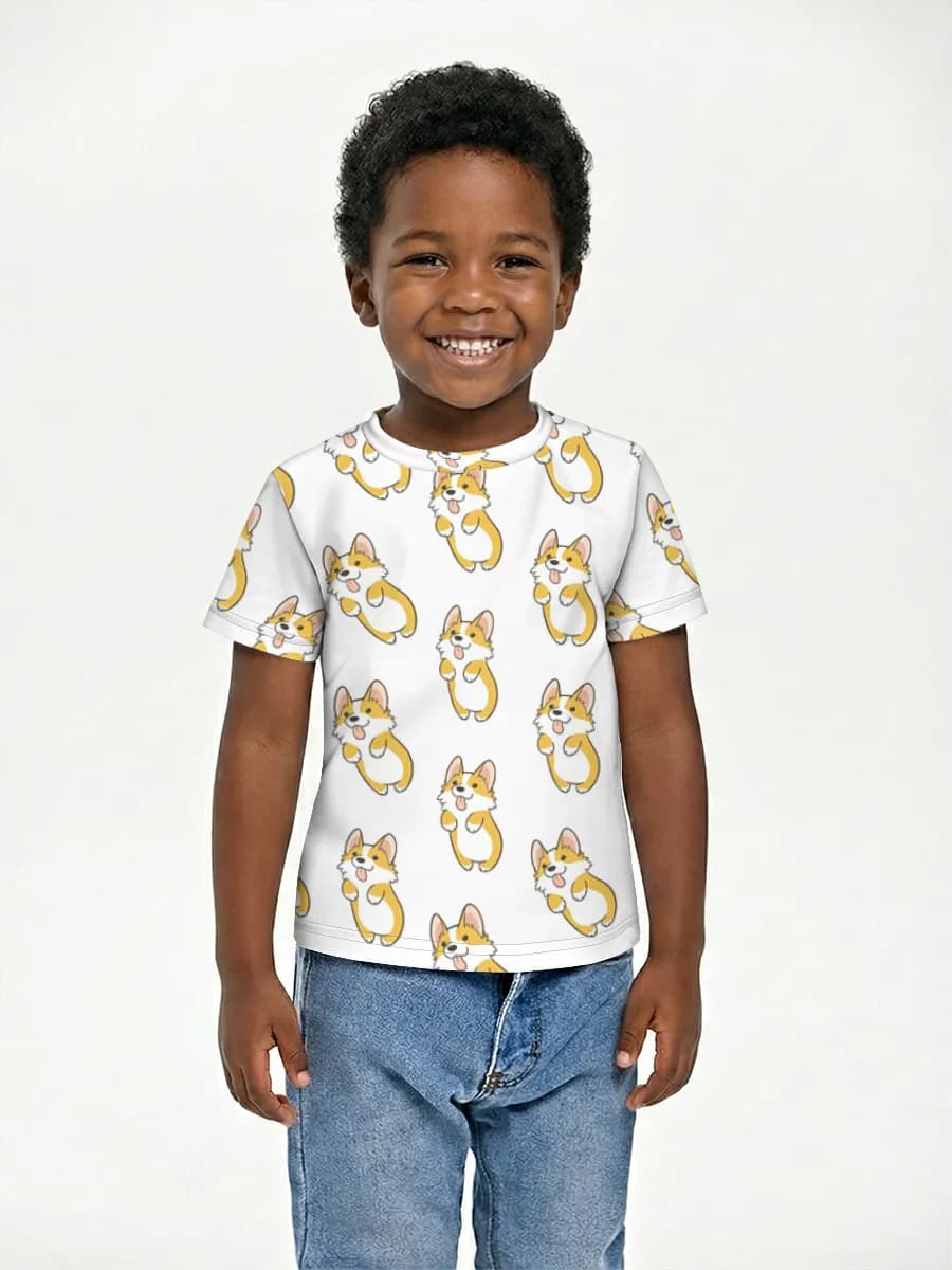 Basic Baumwoll-T-Shirt Jungen