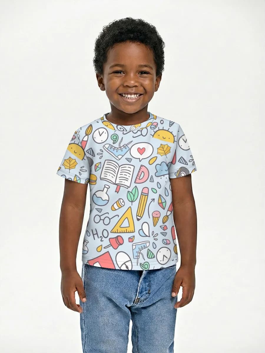 Basic Baumwoll-T-Shirt Jungen