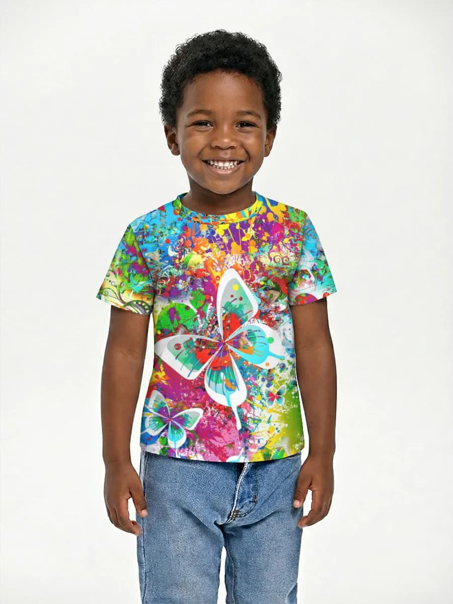 Boys' basic cotton T-shirt