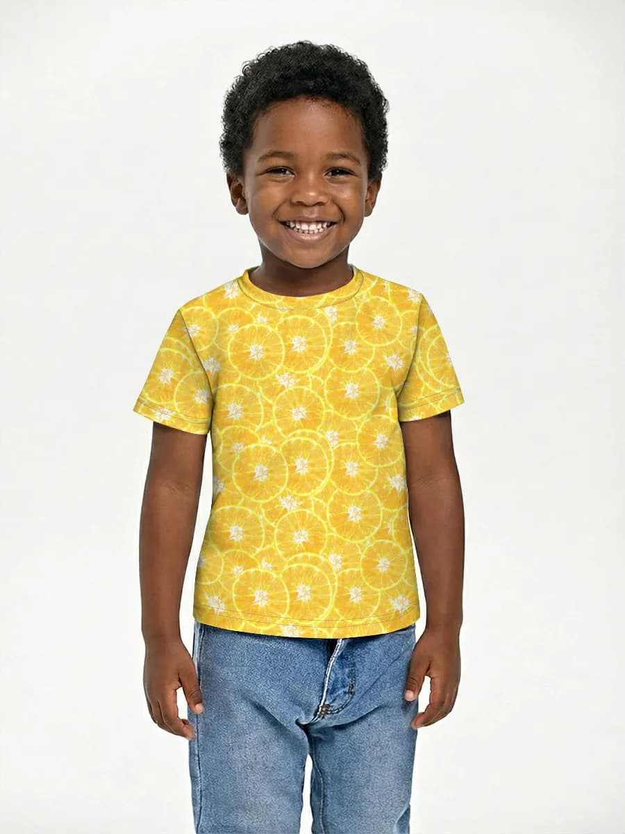 Basic Baumwoll-T-Shirt Jungen