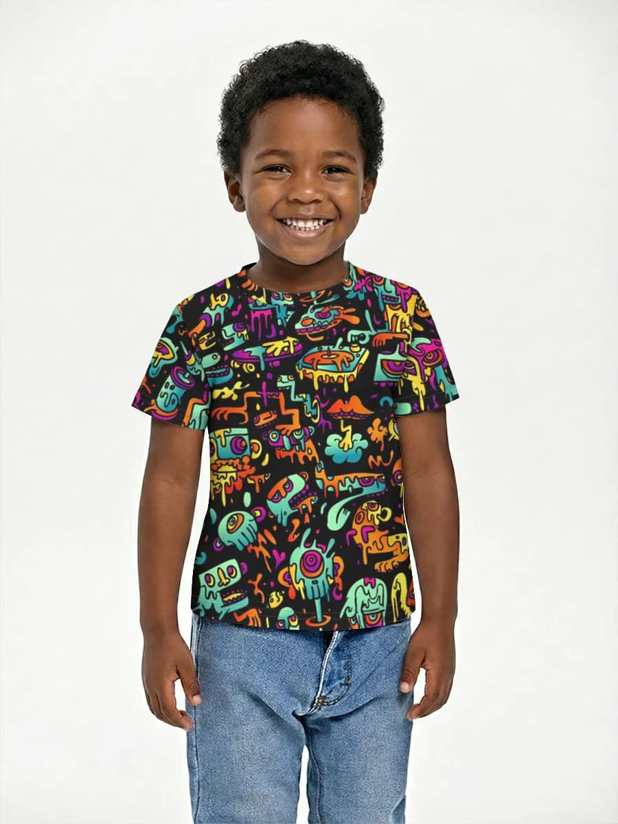 Boys' basic cotton T-shirt