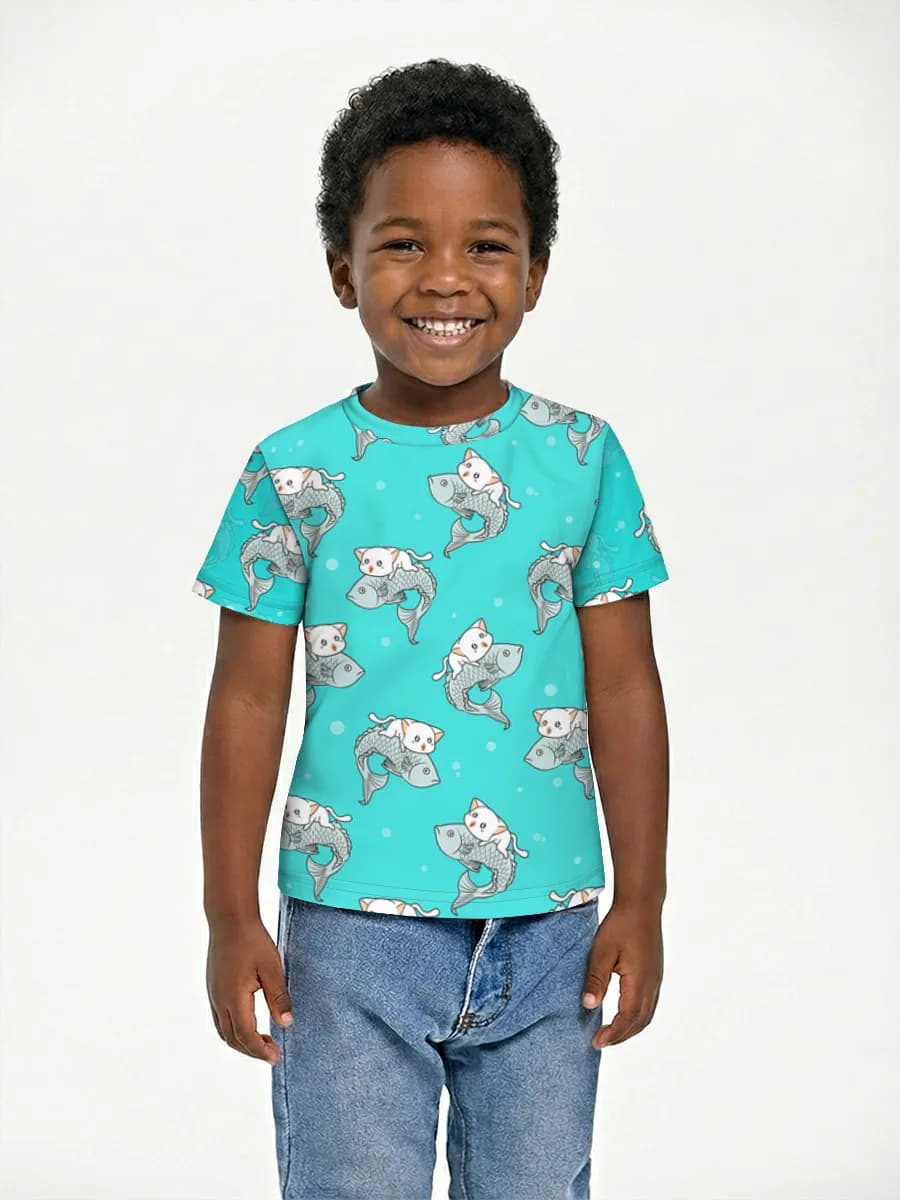 Boys' basic cotton T-shirt