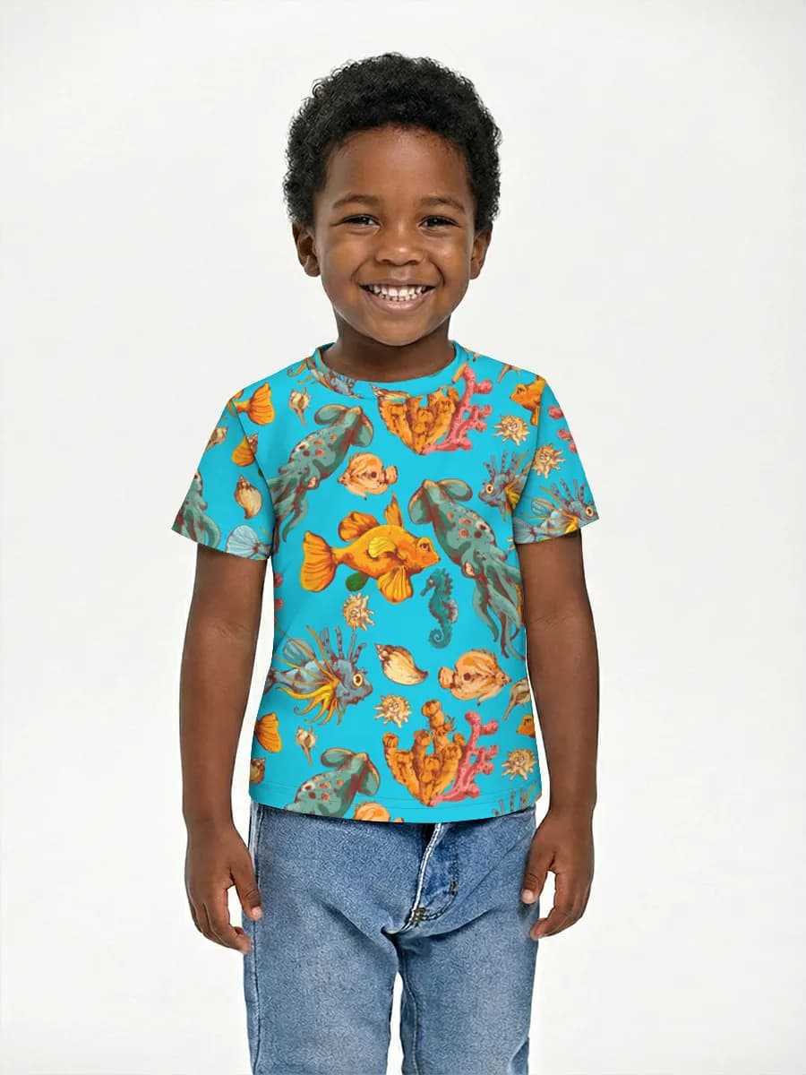 Boys' basic cotton T-shirt