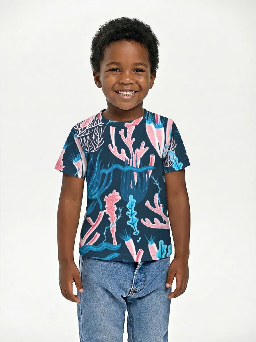 Boys' basic cotton T-shirt