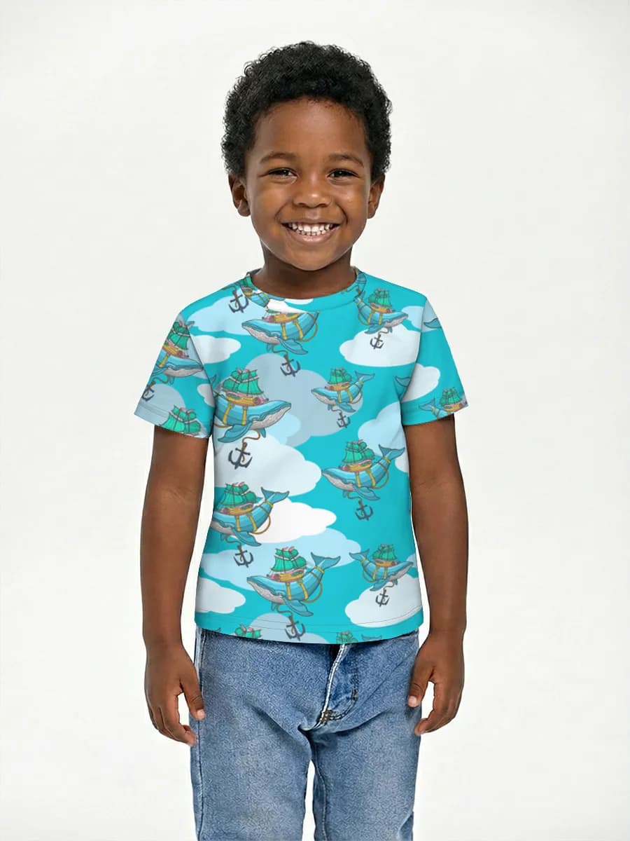 Basic Baumwoll-T-Shirt Jungen