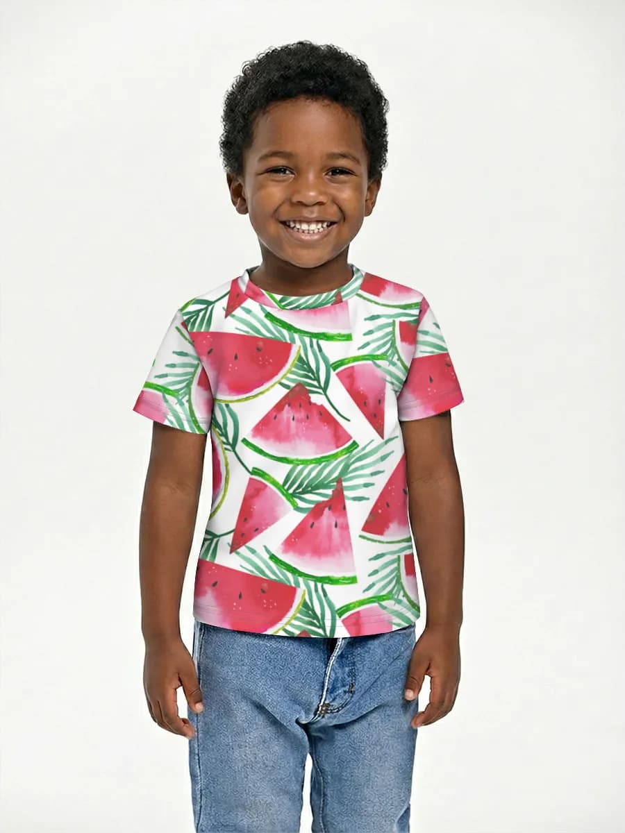 Boys' basic cotton T-shirt