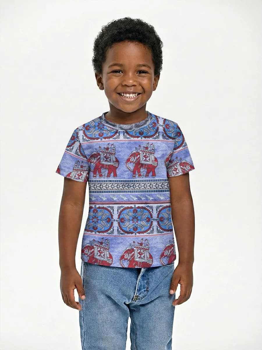 Boys' basic cotton T-shirt