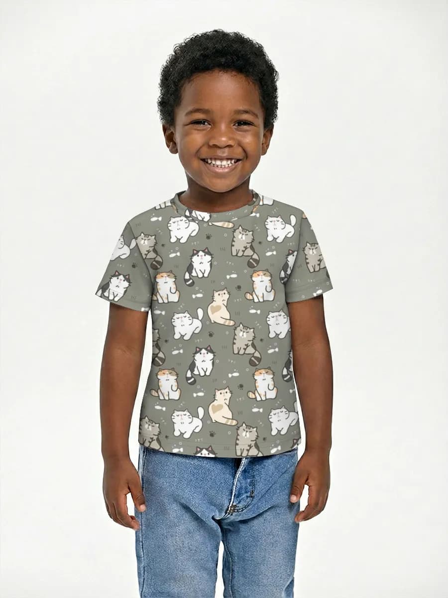 Boys' basic cotton T-shirt