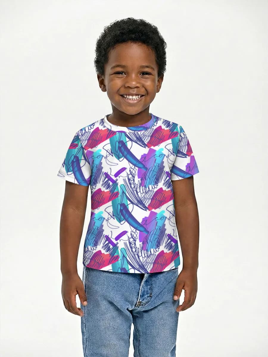Boys' basic cotton T-shirt