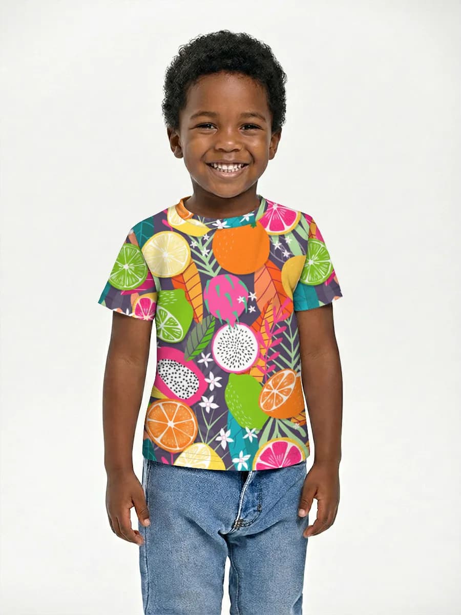 Boys' basic cotton T-shirt