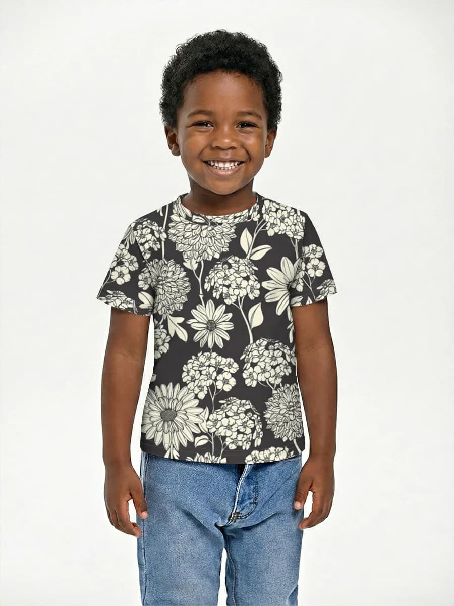 Boys' basic cotton T-shirt