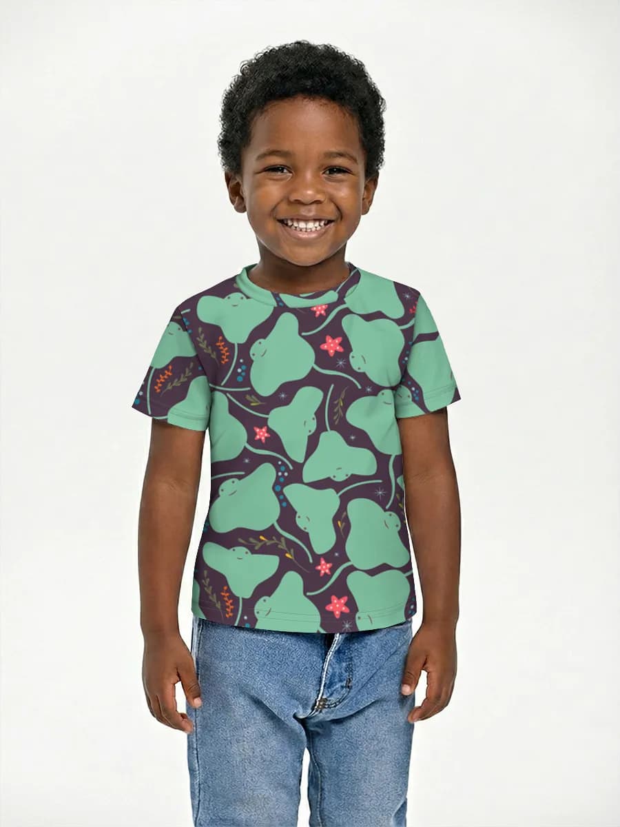 Basic Baumwoll-T-Shirt Jungen