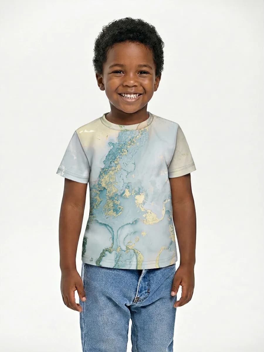 Basic Baumwoll-T-Shirt Jungen