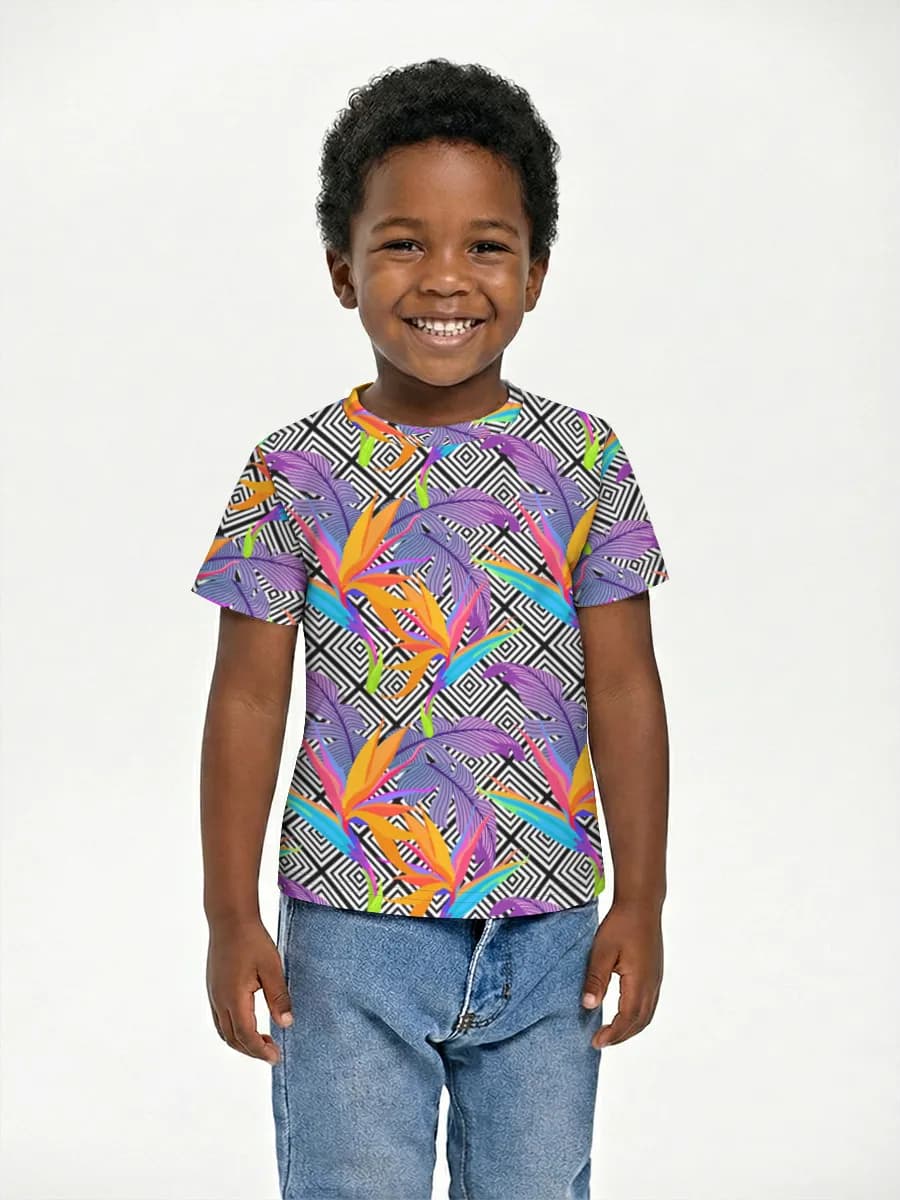 Boys' basic cotton T-shirt