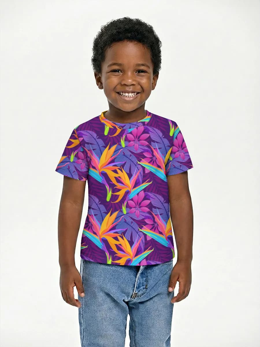 Boys' basic cotton T-shirt