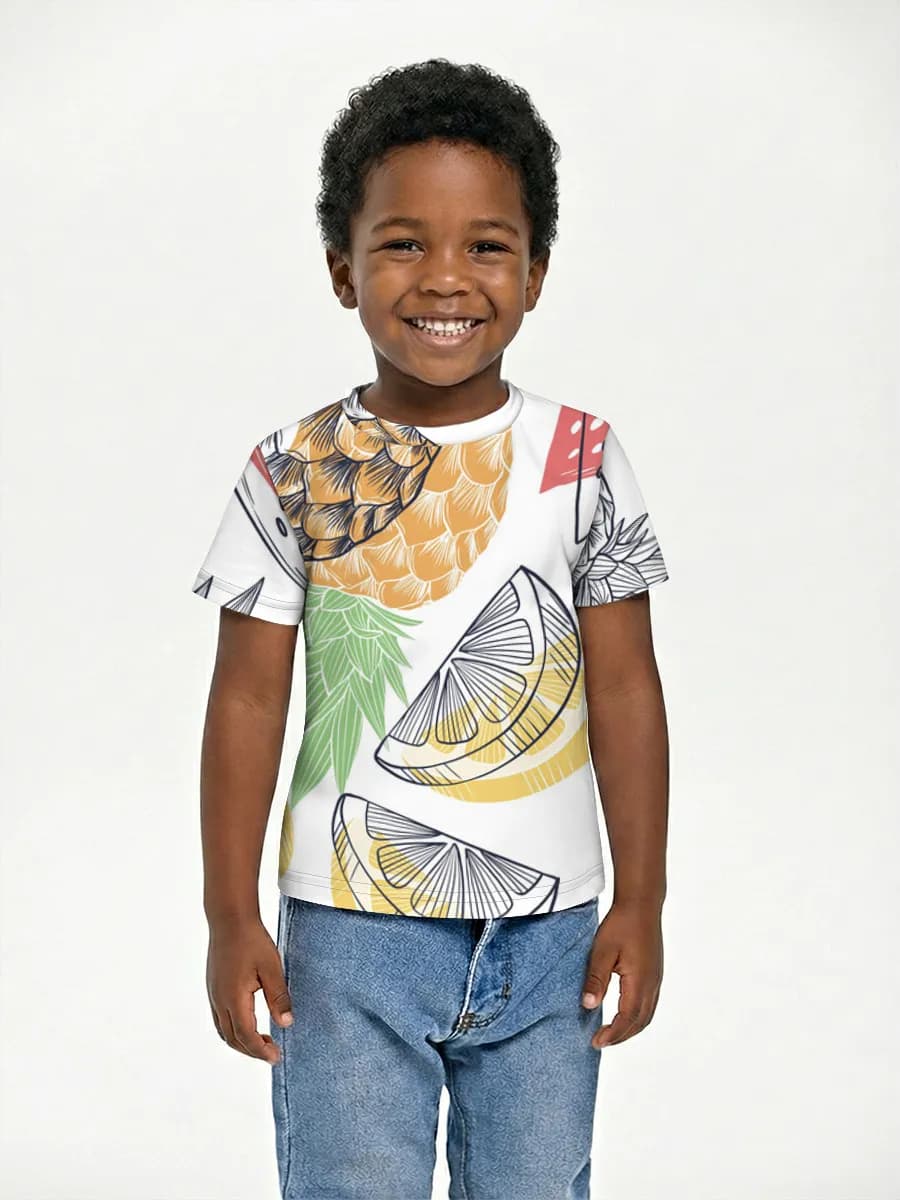 Boys' basic cotton T-shirt