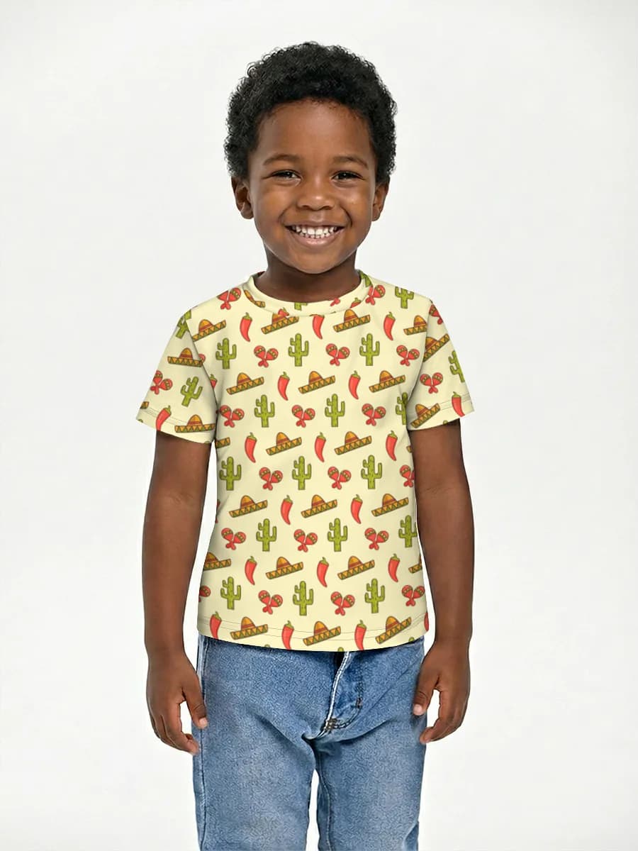 Boys' basic cotton T-shirt
