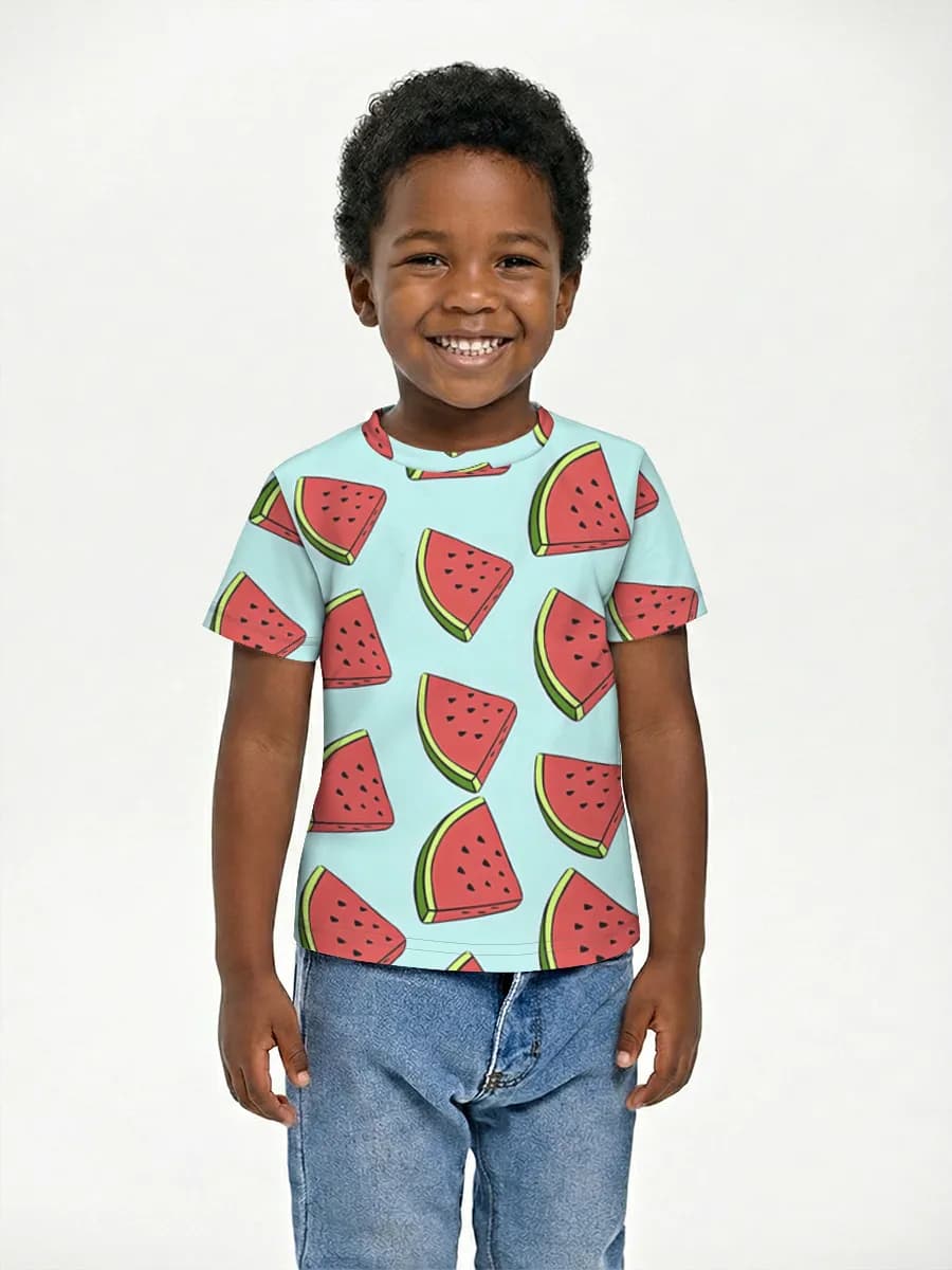 Boys' basic cotton T-shirt