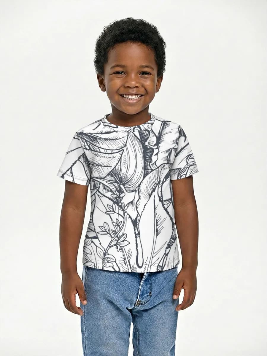Boys' basic cotton T-shirt