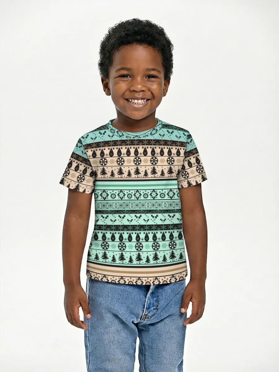 Boys' basic cotton T-shirt