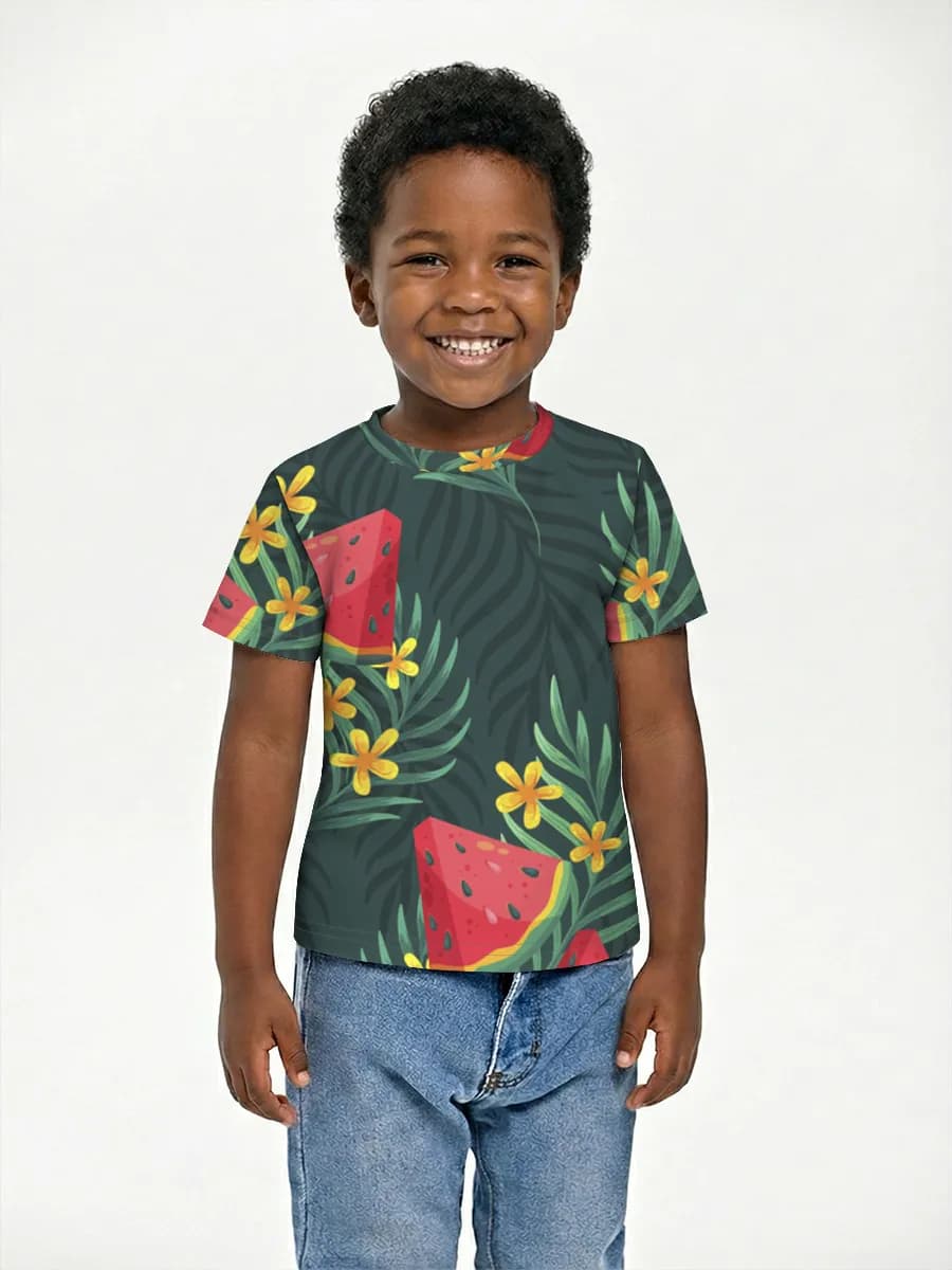 Boys' basic cotton T-shirt