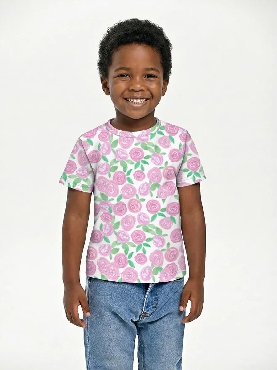 Boys' basic cotton T-shirt