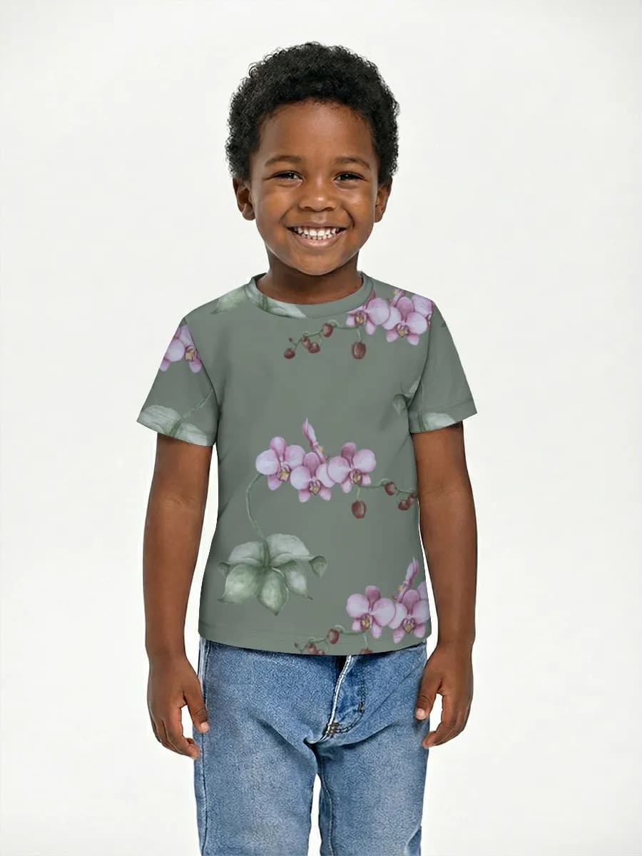 Basic Baumwoll-T-Shirt Jungen