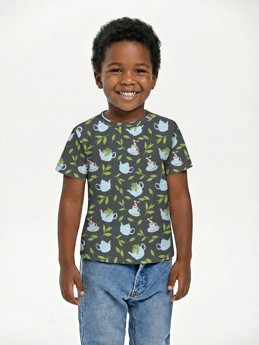 Boys' basic cotton T-shirt