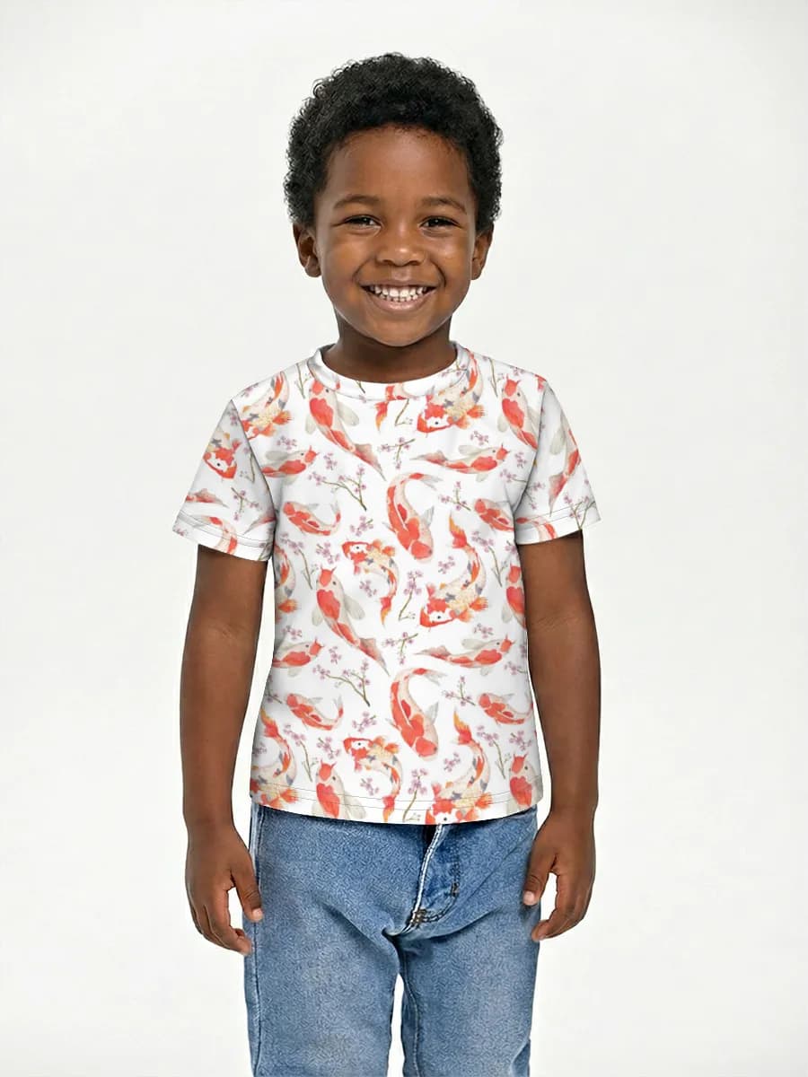 Boys' basic cotton T-shirt