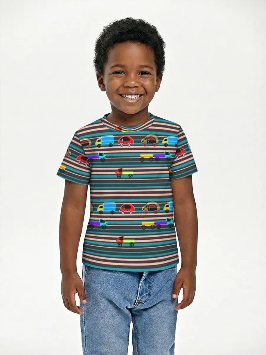 Basic Baumwoll-T-Shirt Jungen