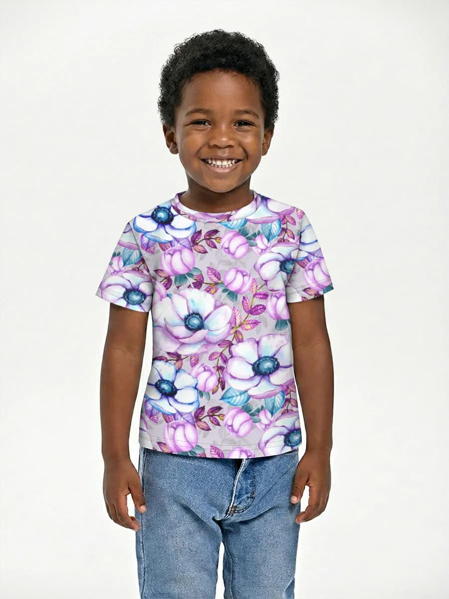Boys' basic cotton T-shirt