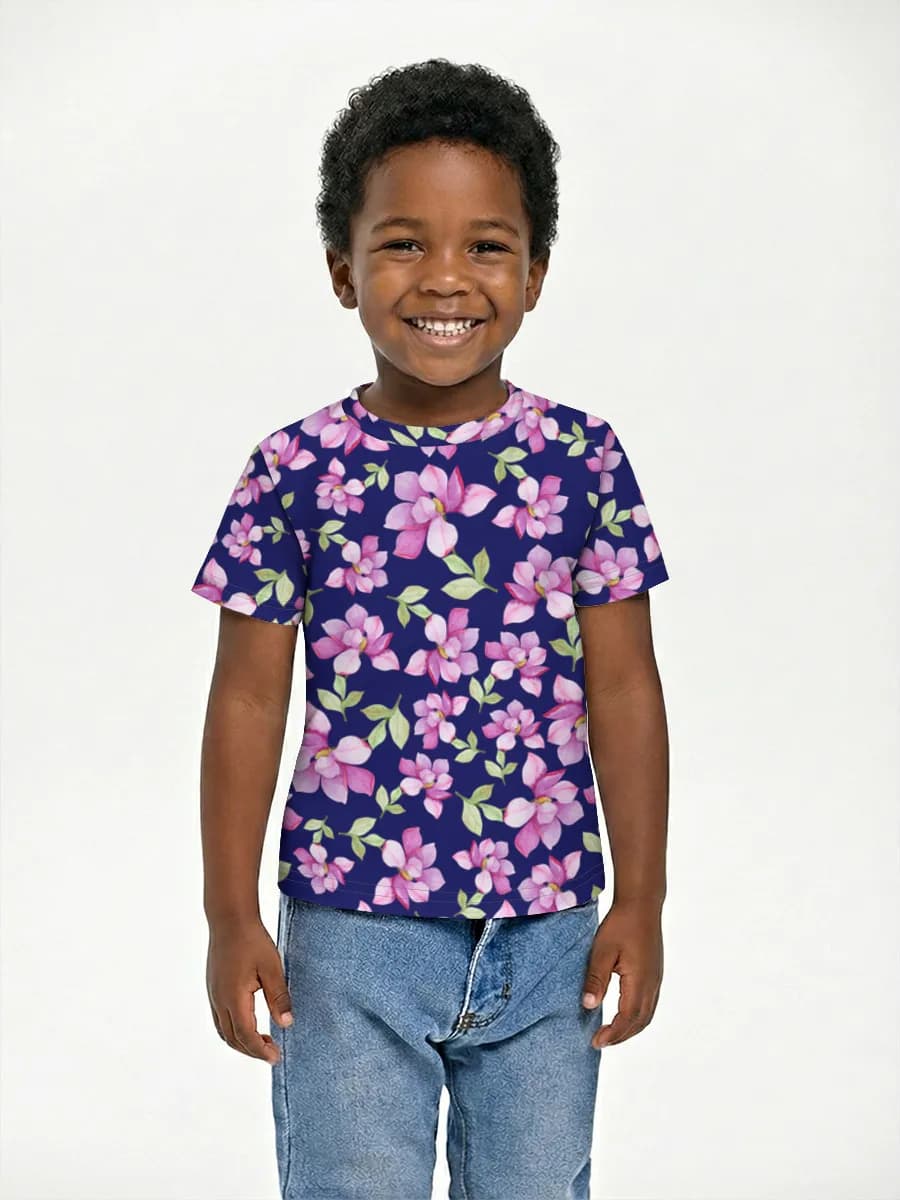 Boys' basic cotton T-shirt