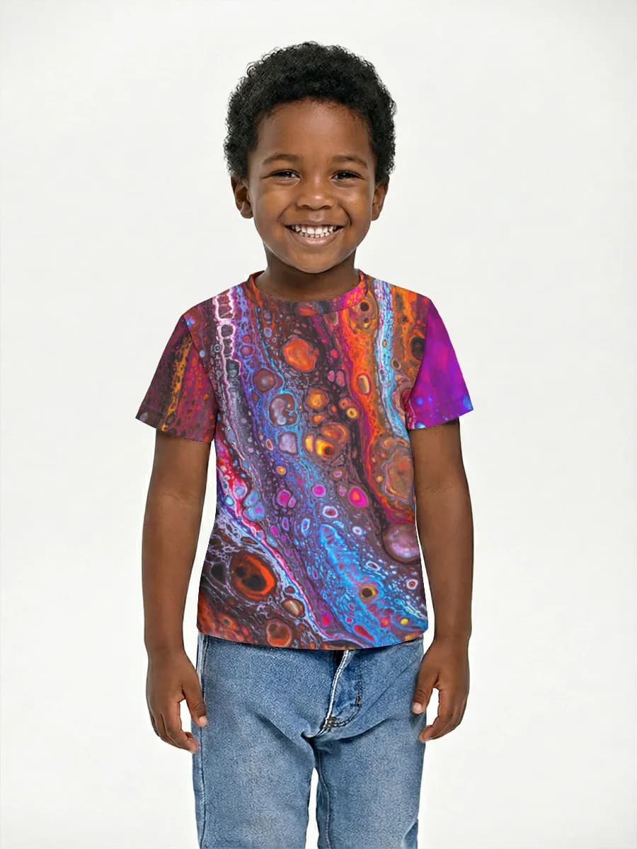 Basic Baumwoll-T-Shirt Jungen