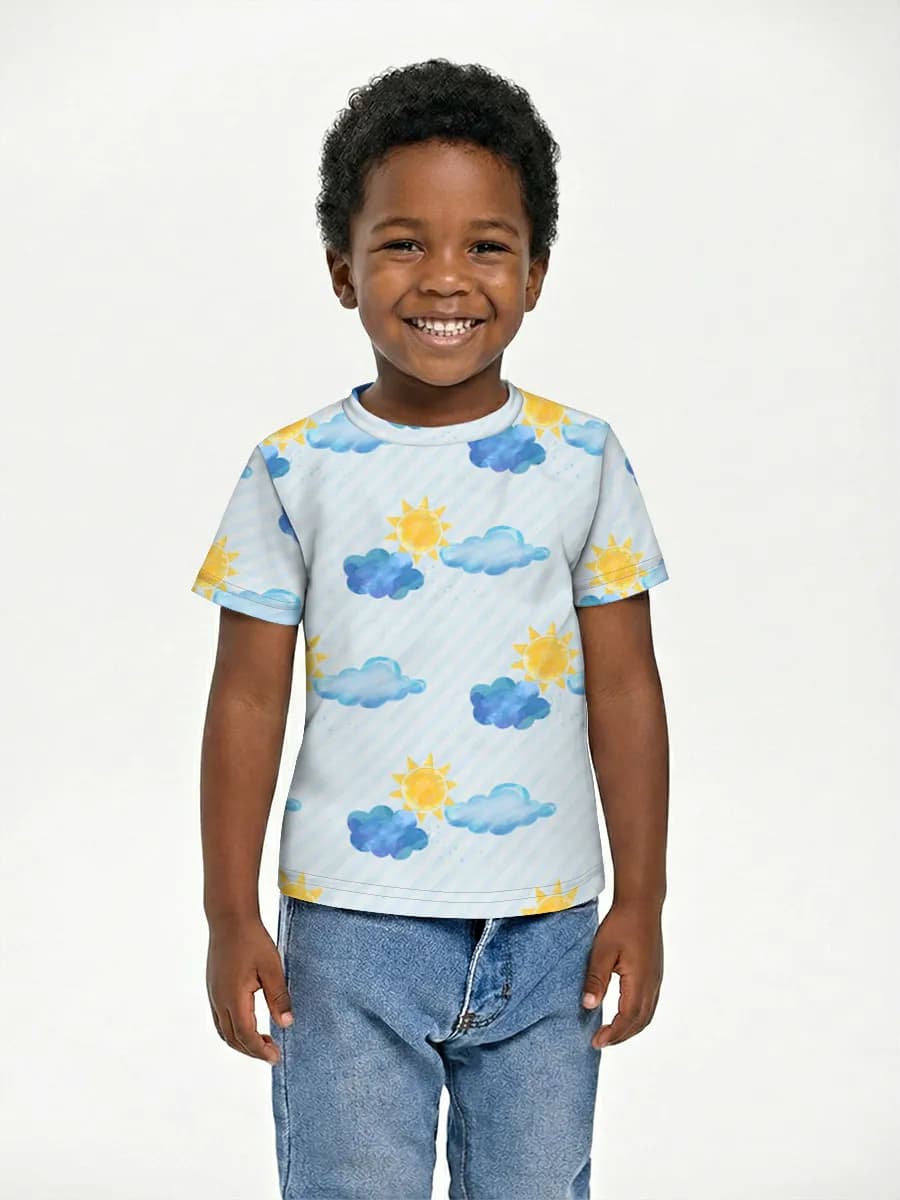 Boys' basic cotton T-shirt