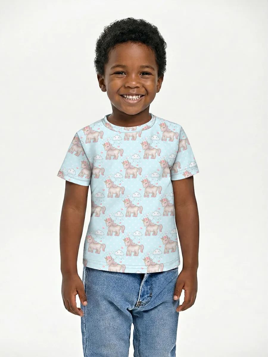 Camiseta Básica de Algodón Niño