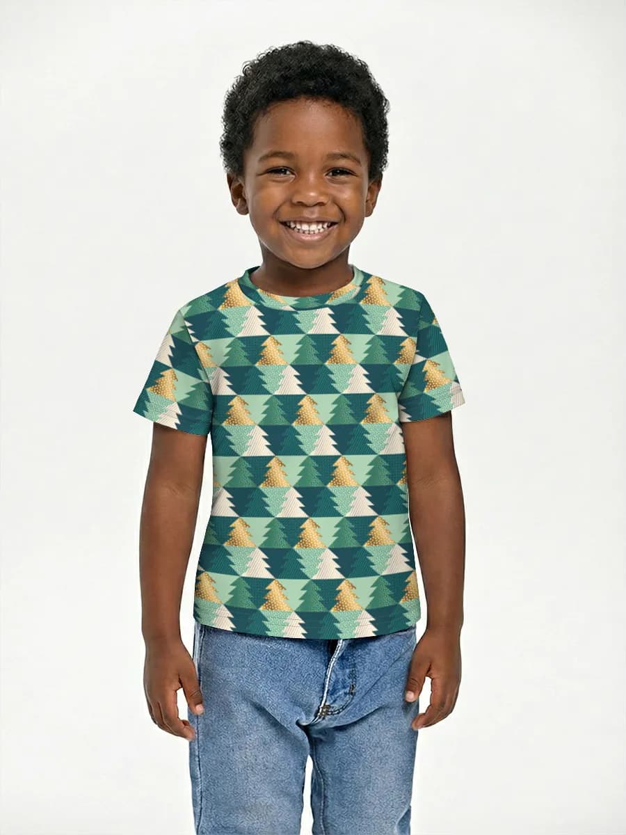 Boys' basic cotton T-shirt