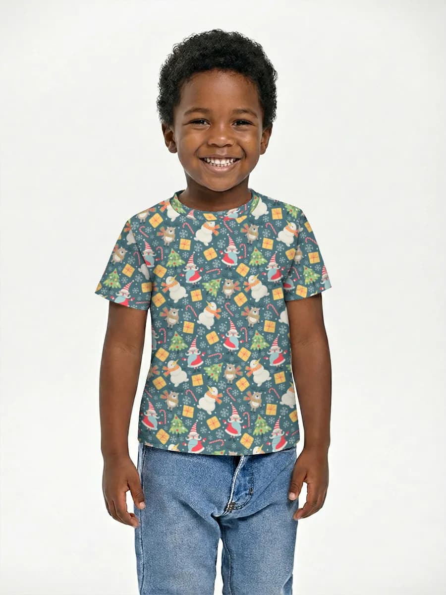 Basic Baumwoll-T-Shirt Jungen