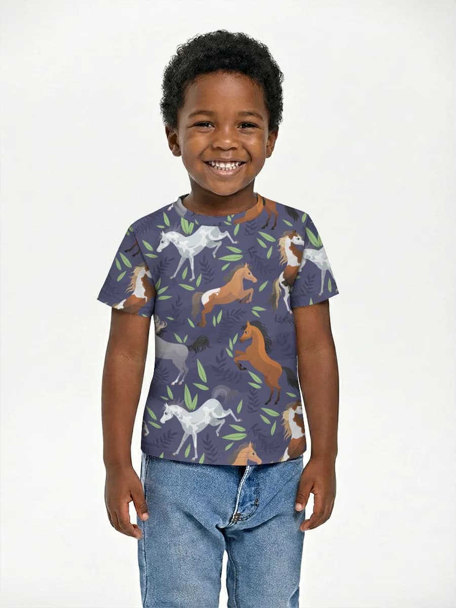 Camiseta Básica de Algodón Niño