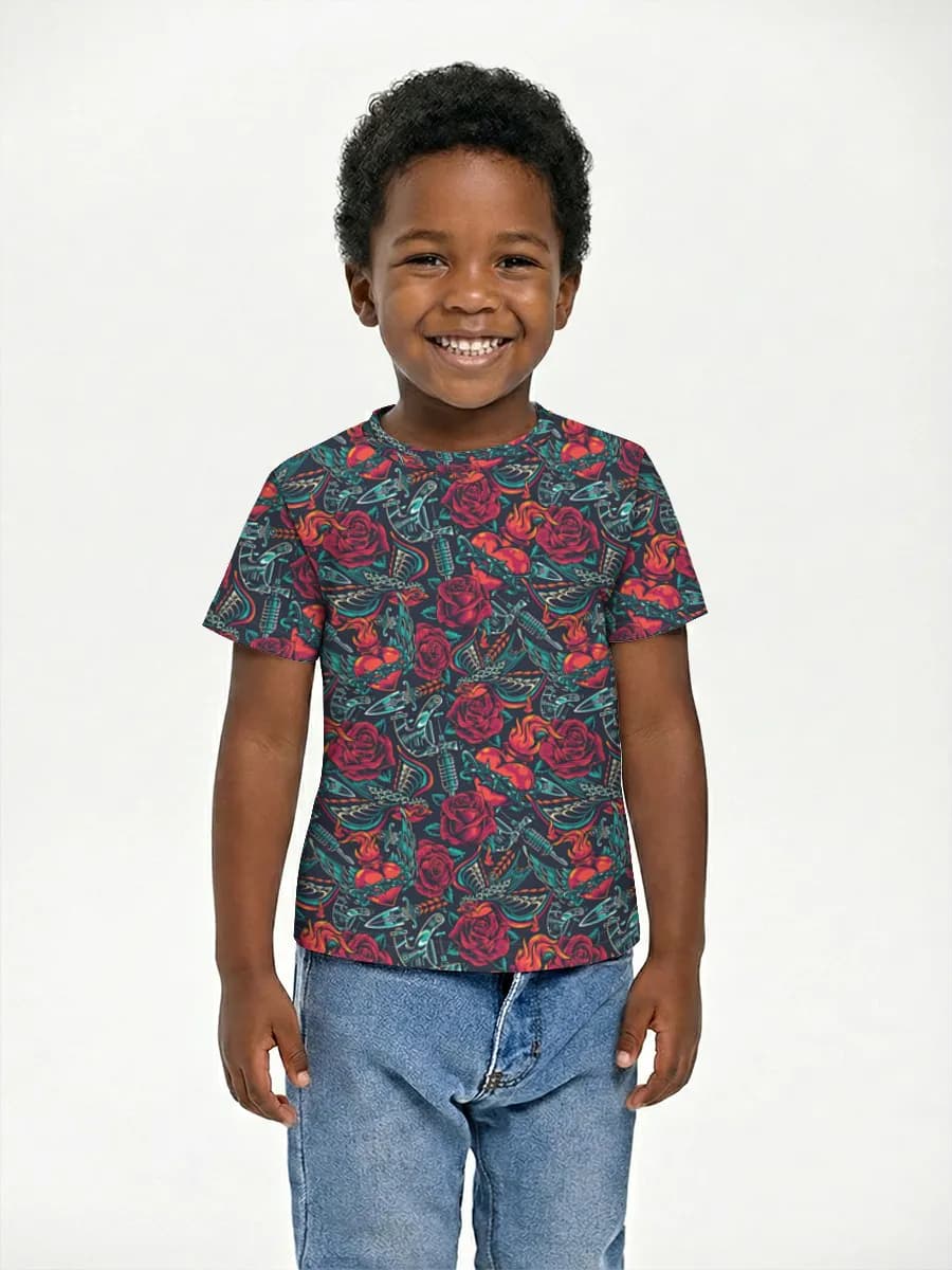 Camiseta Básica de Algodón Niño