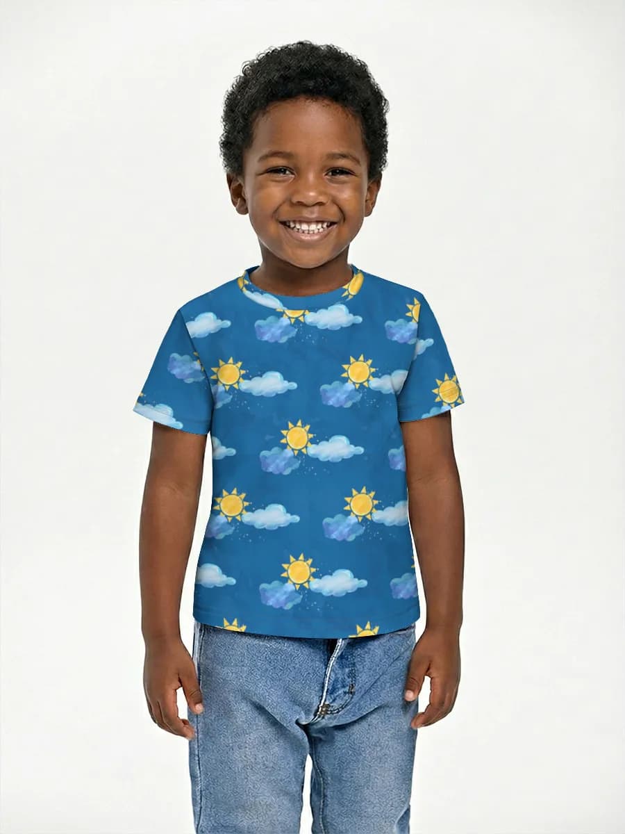 Boys' basic cotton T-shirt