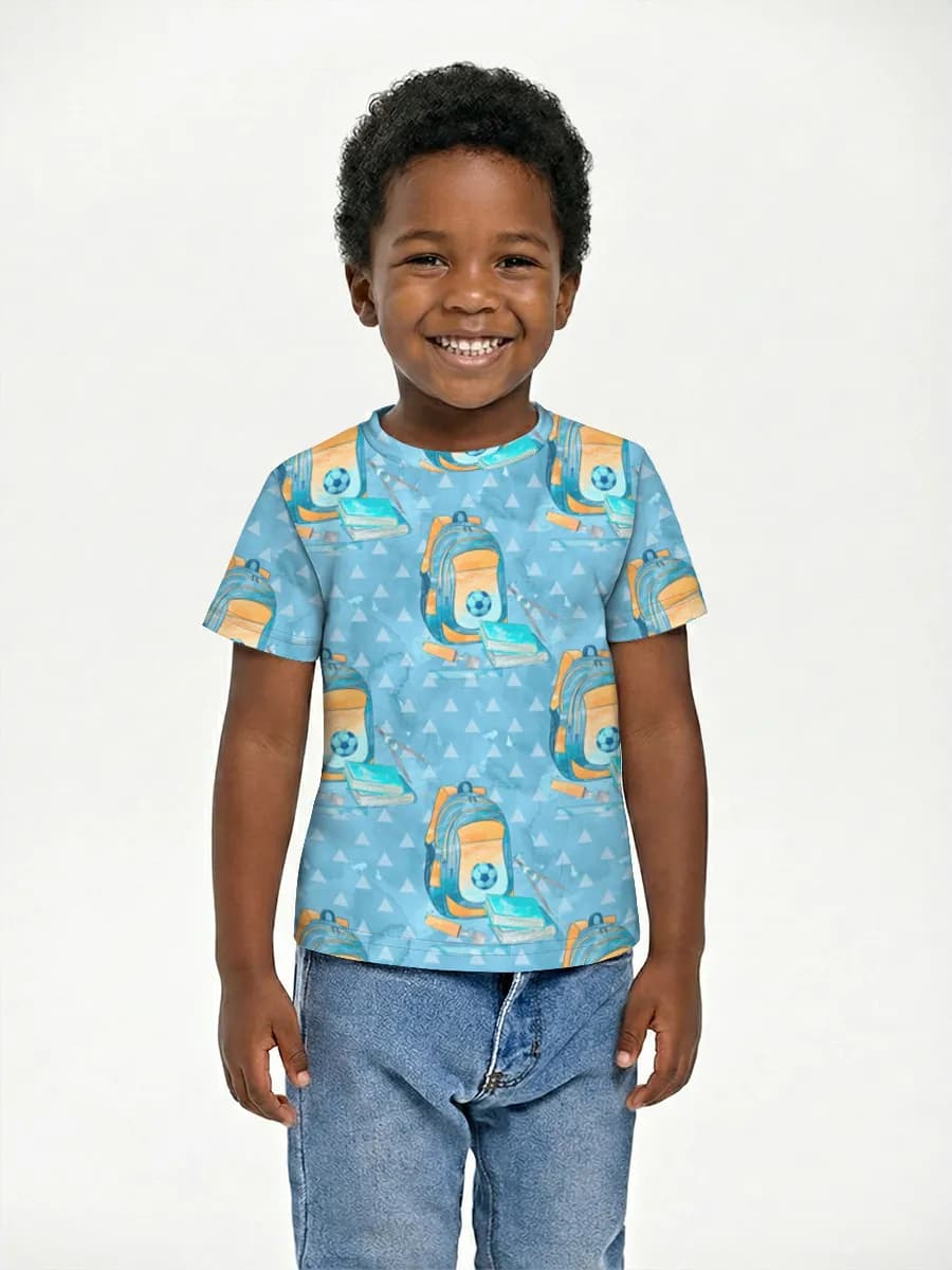 Boys' basic cotton T-shirt