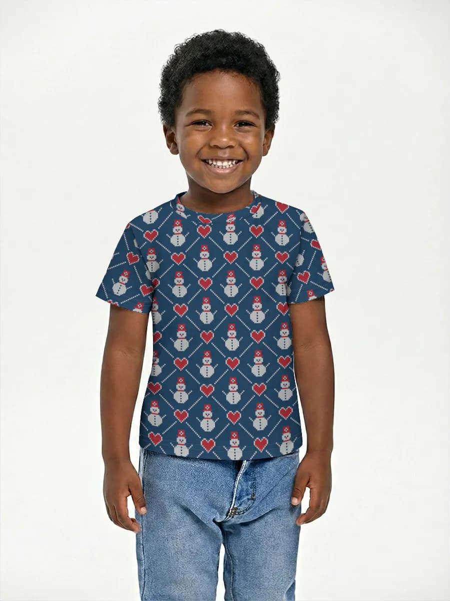 Boys' basic cotton T-shirt