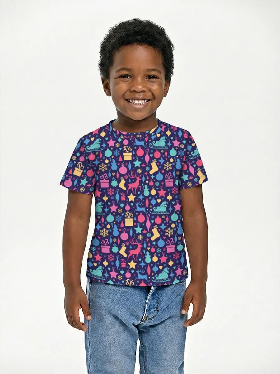 Boys' basic cotton T-shirt